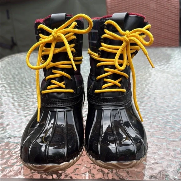 Hilfiger Plaid and Black Duck Boots - Picture 2 of 8